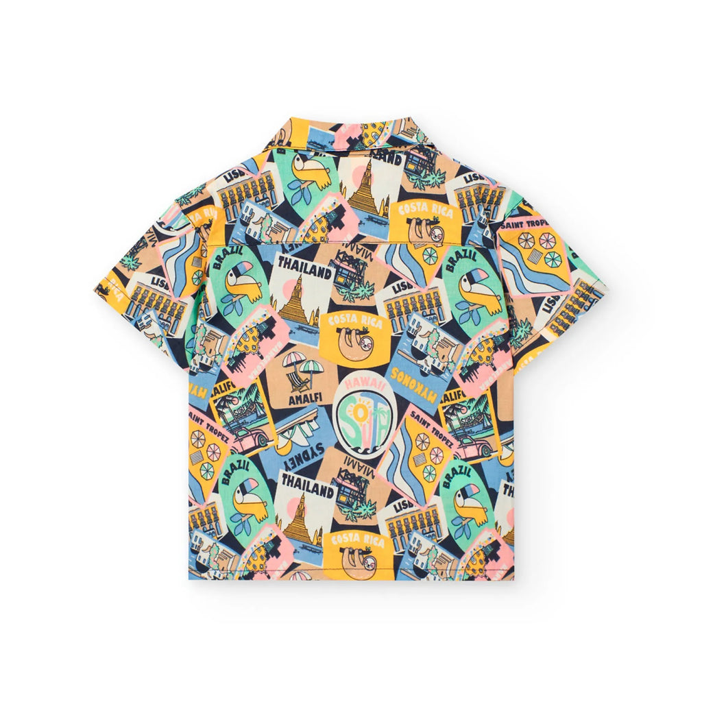 Camicia mezza manica città del mondo