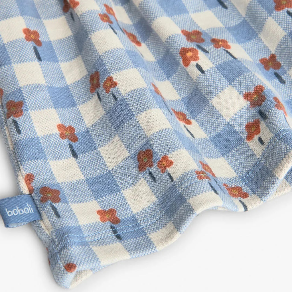 Vestito felpa neonata quadri e stampe floreali