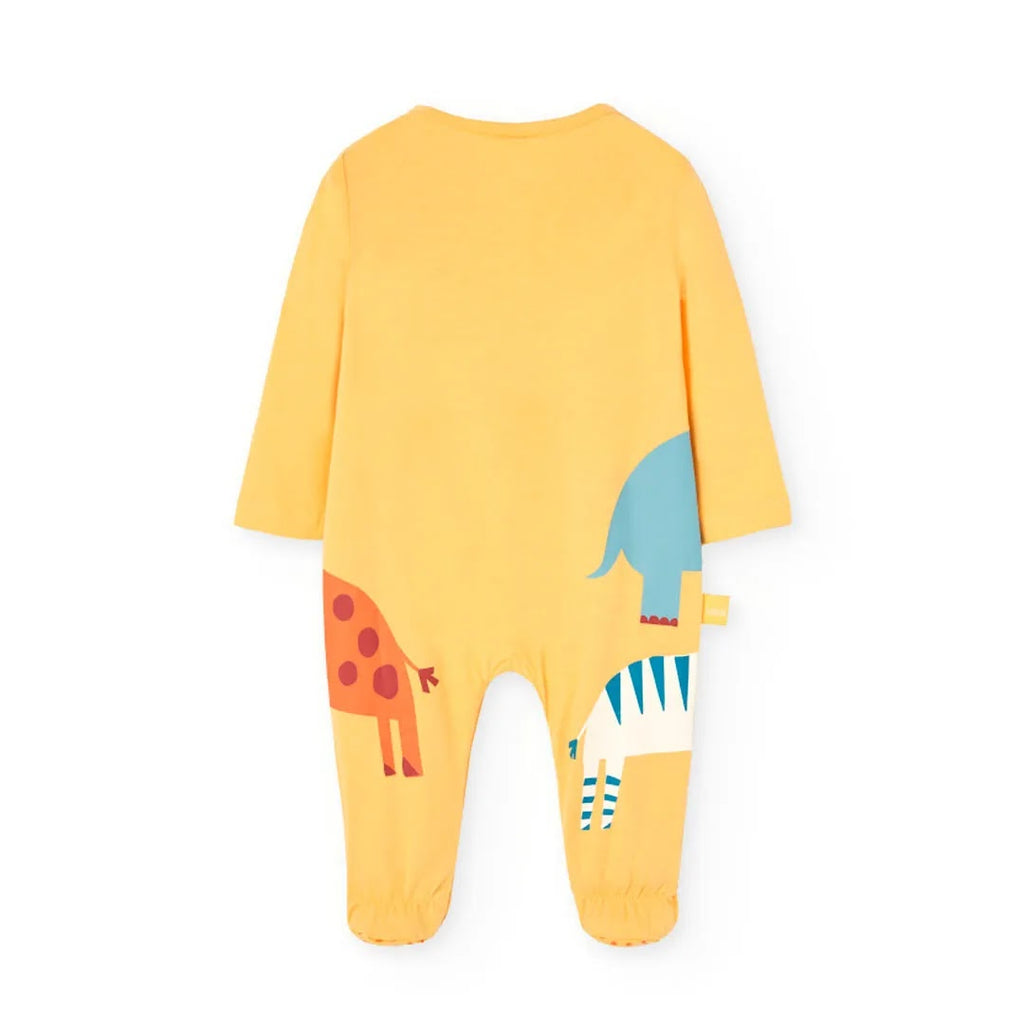 Tutina manica lunga con giraffa, elefante e zebra