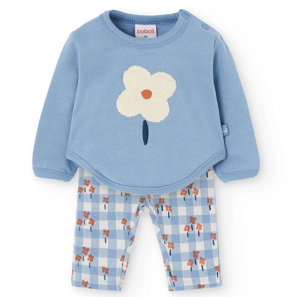 Completo maglia e pantalone floreale