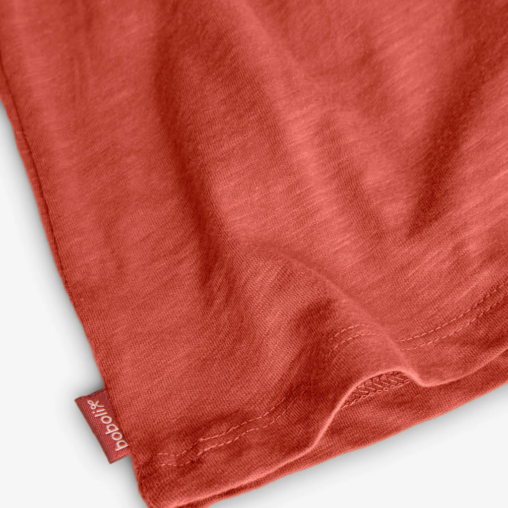 T-shirt giromanica sangallo terracotta