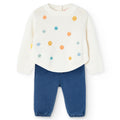 Completo maglione leggero pois e pantalone jeans