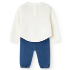 Completo maglione leggero pois e pantalone jeans