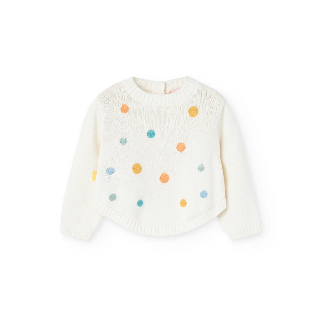 Completo maglione leggero pois e pantalone jeans