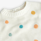 Completo maglione leggero pois e pantalone jeans