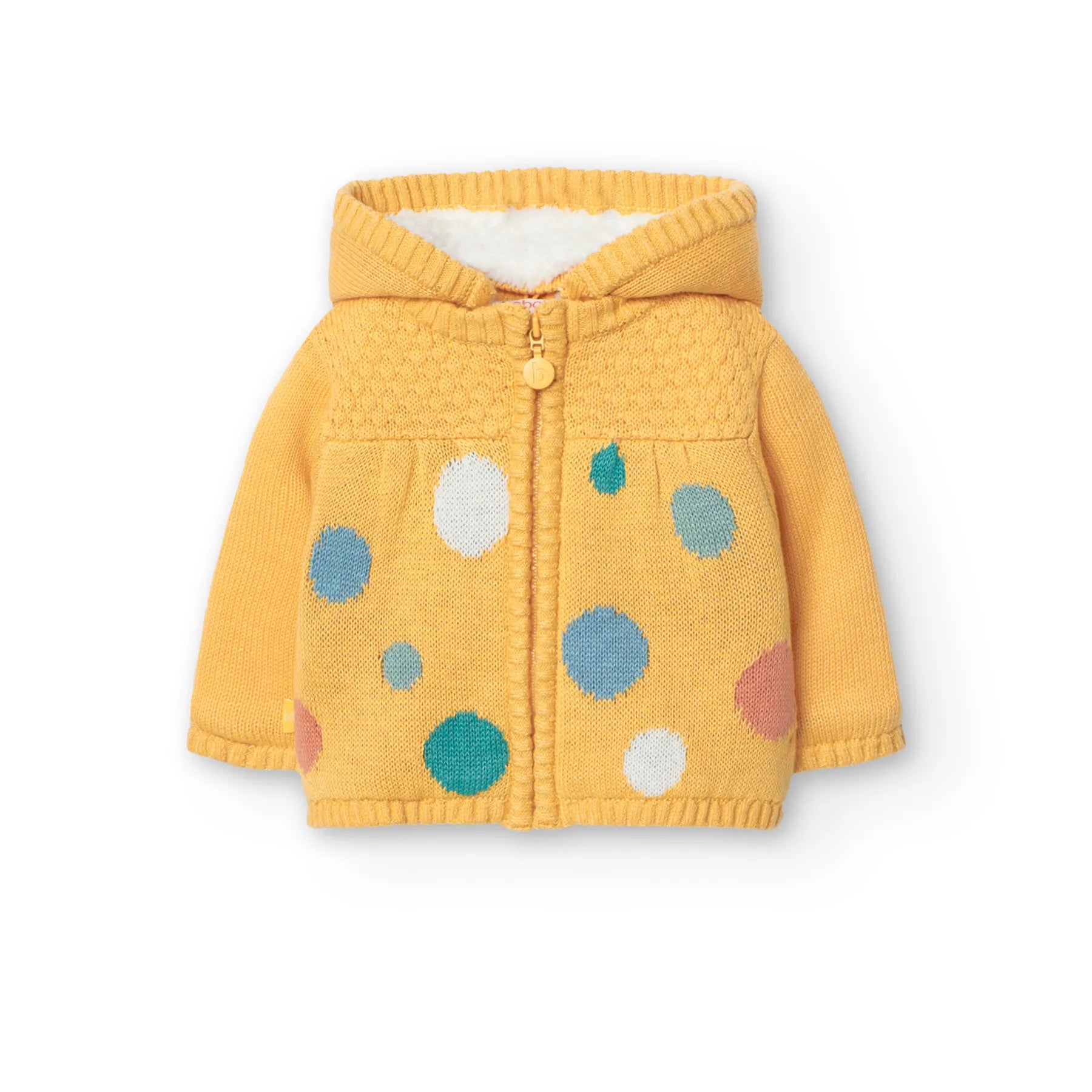 Cardigan pois giallo sole