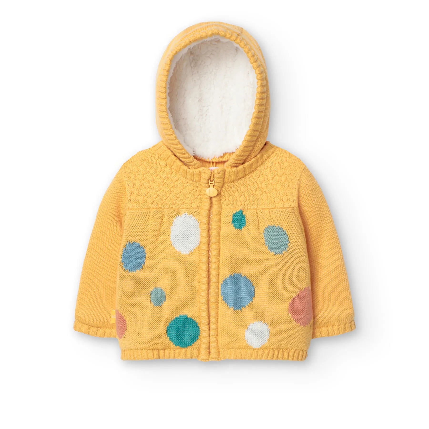 Cardigan pois giallo sole