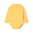 Completo neonato salopette e body giallo