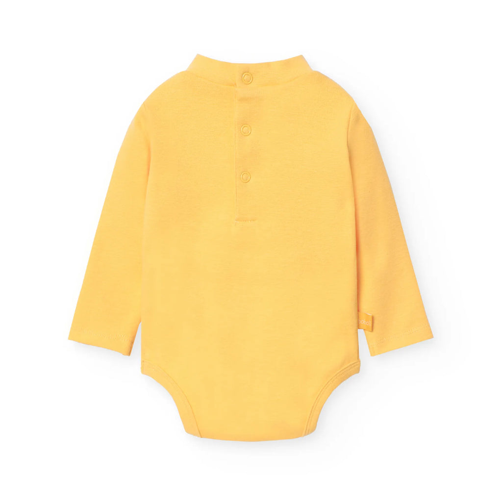 Completo neonato salopette e body giallo