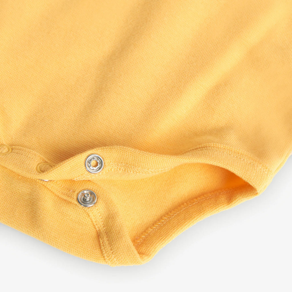 Completo neonato salopette e body giallo