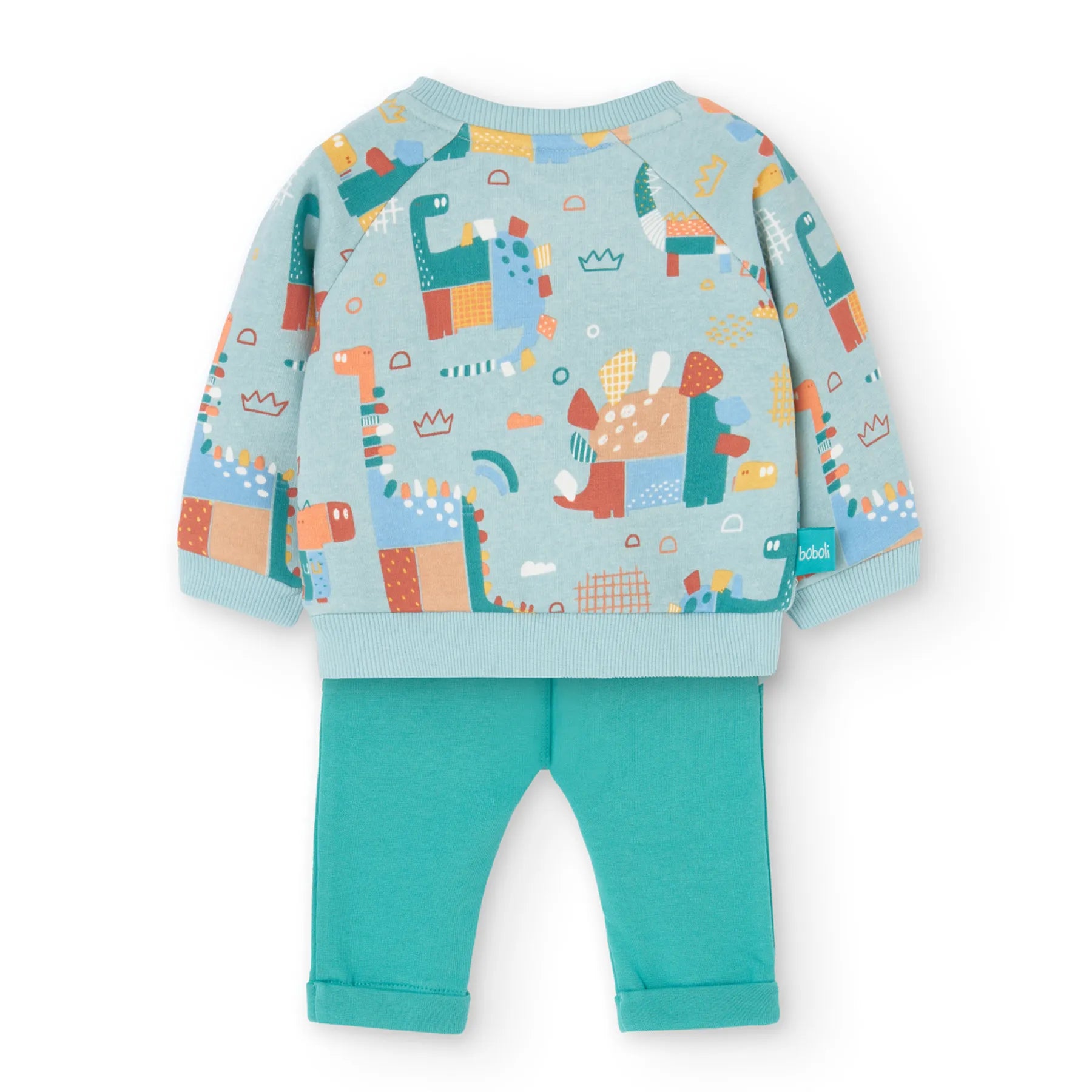 Completo felpa manica lunga e pantalone dino
