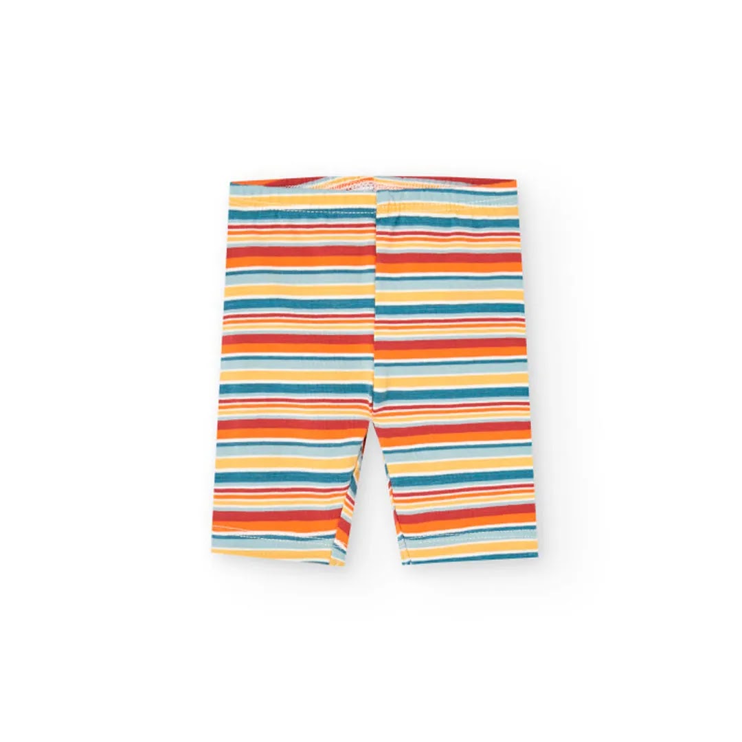 Completo t-shirt giromanica e leggings millerighe
