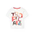 T-shirt mezza manica tropical bianco