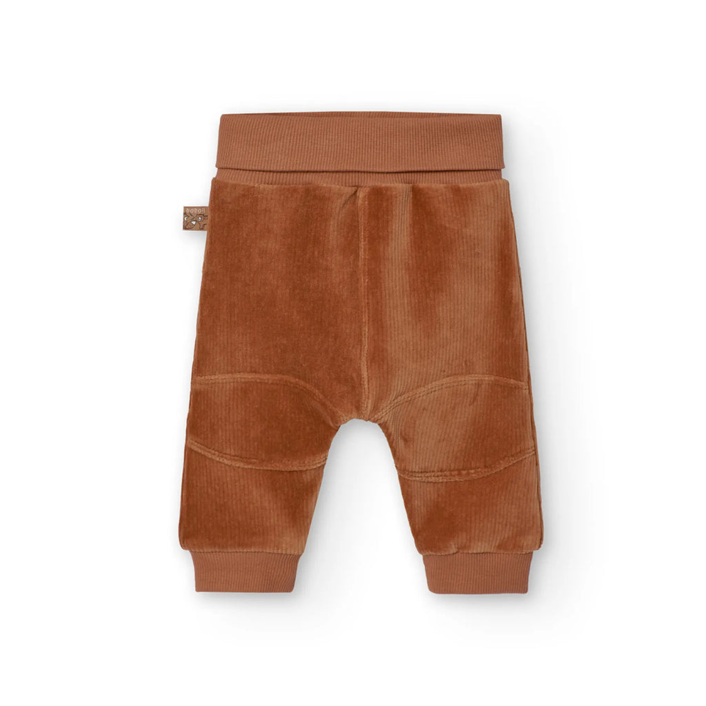 Pantaloni velluto orsetto con risvolto