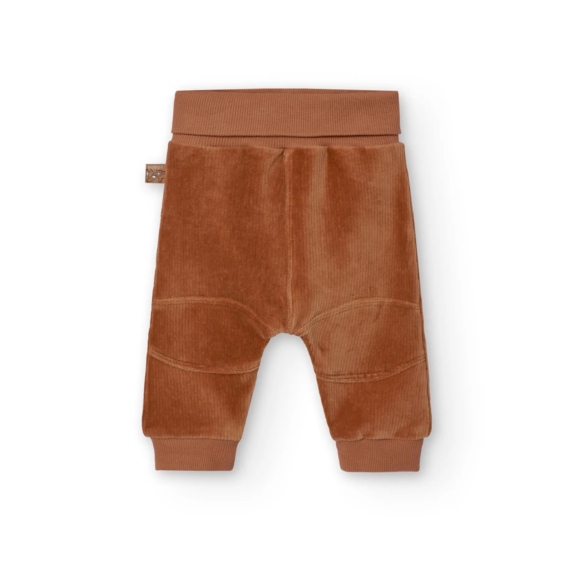 Pantaloni velluto orsetto con risvolto