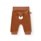 Pantaloni velluto orsetto con risvolto