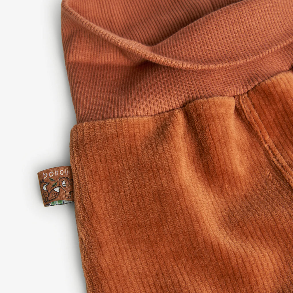 Pantaloni velluto orsetto con risvolto