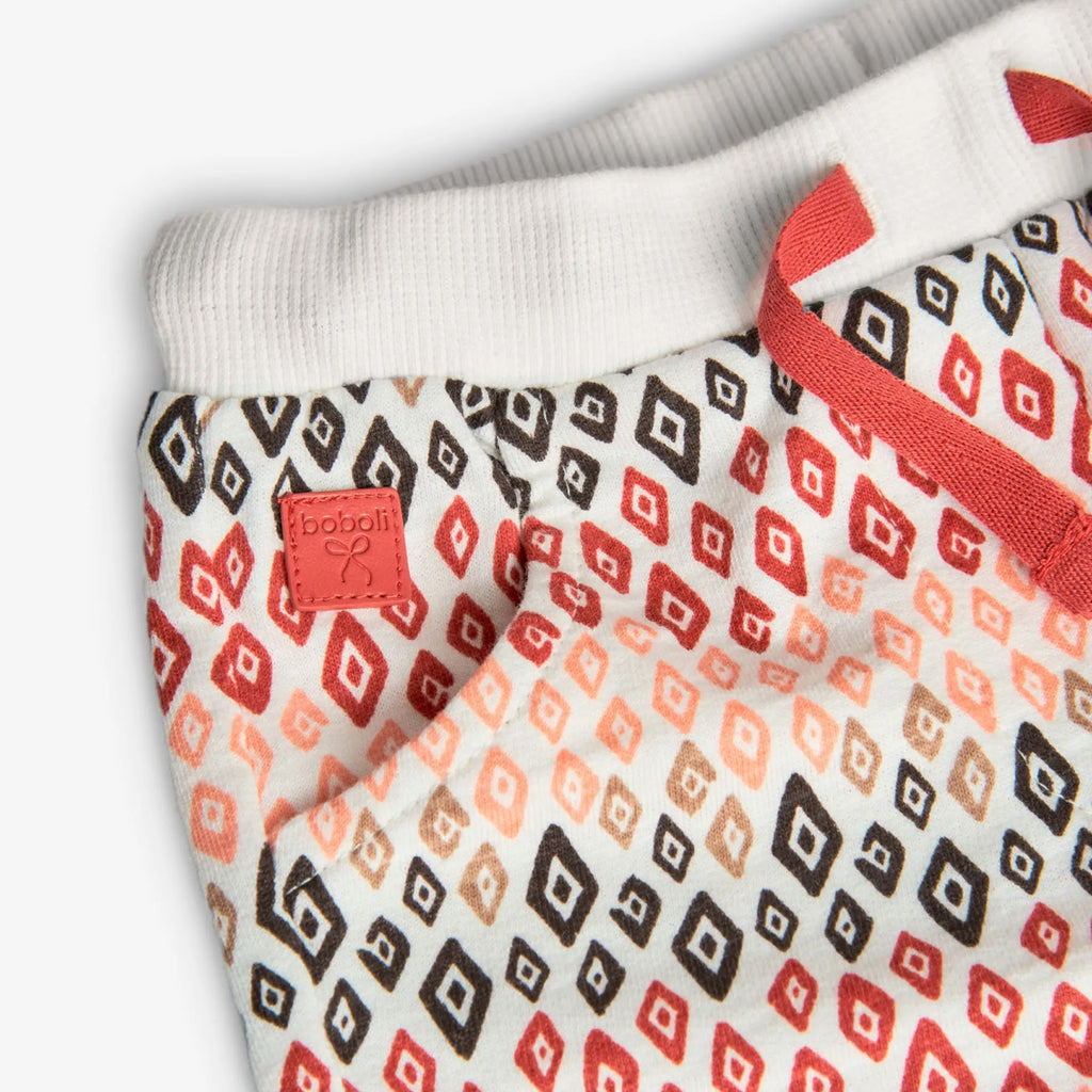 Shorts felpa stampa geometrica
