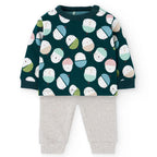 Completo maglia e pantalone neonato gnomi