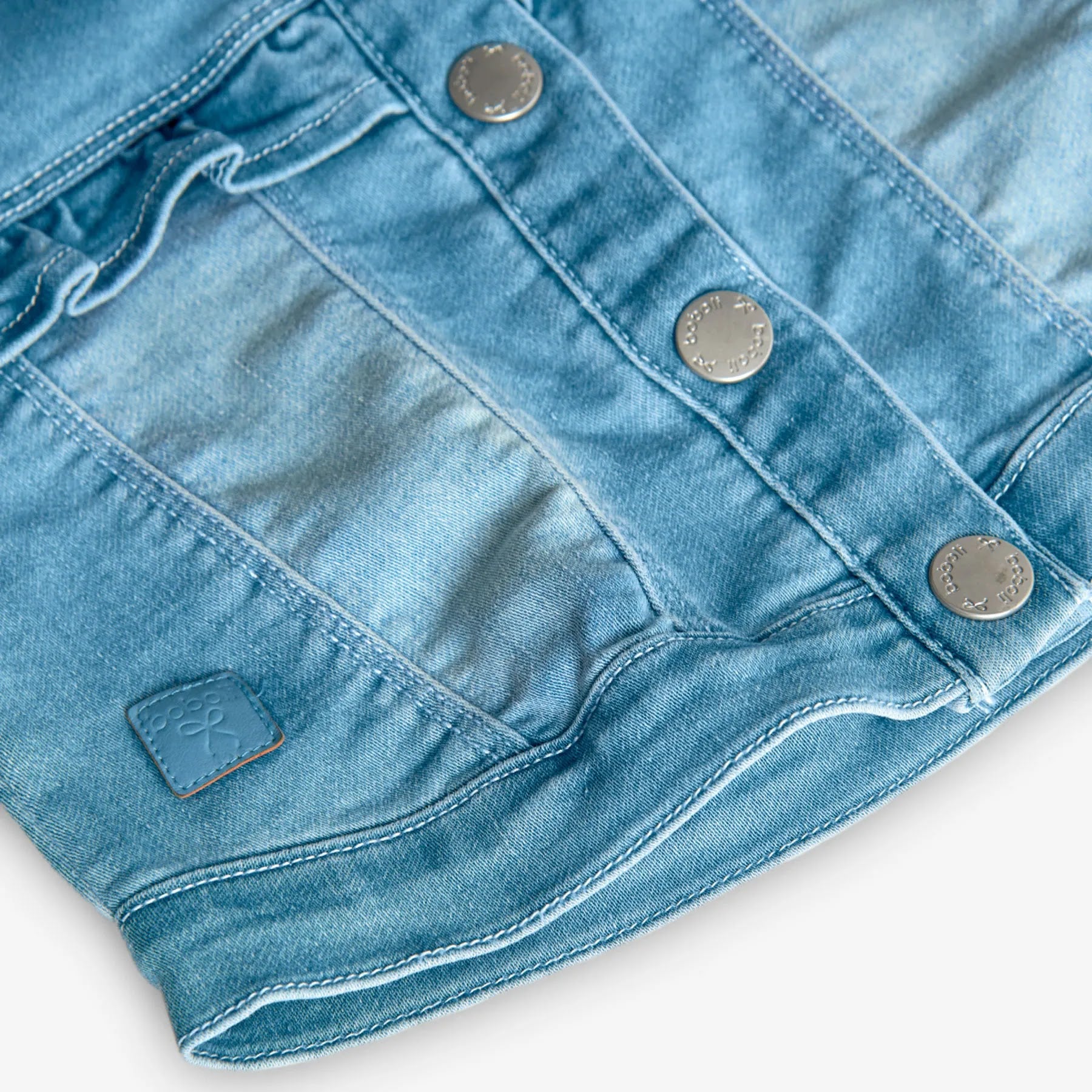 Giubbotto jeans corto blu lavato