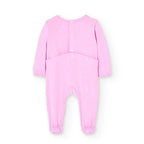 Tutina manica lunga rosa con tulipani e farfalle