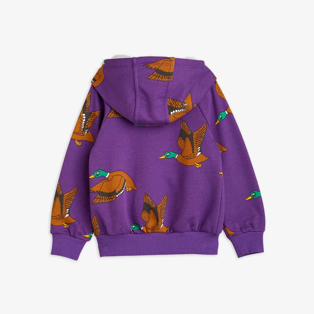 Felpa con cappuccio e zip Ducks