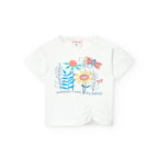 T-shirt mezza manica bianca summer time