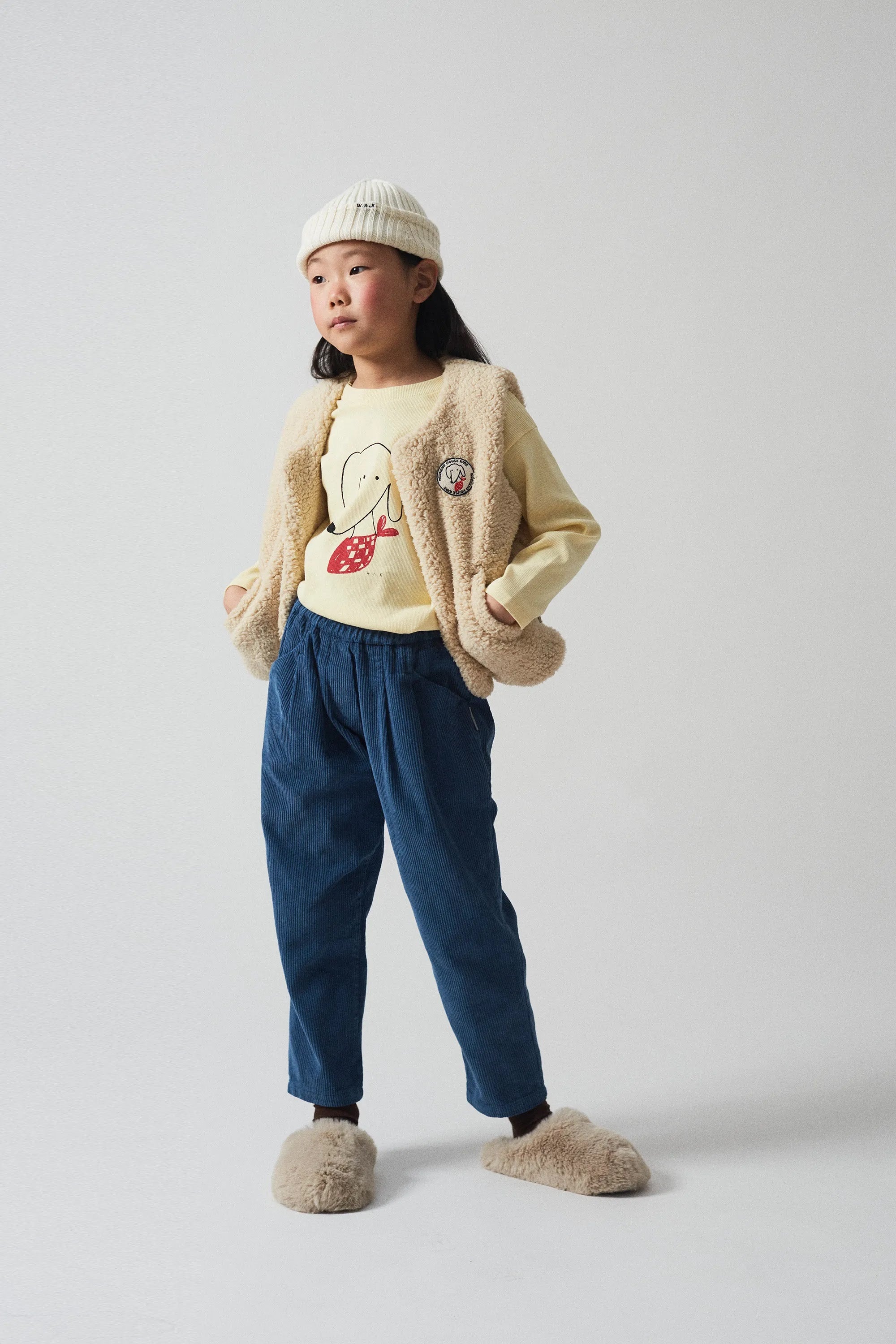 Pantalone basic velluto a coste blu