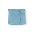 Gonna-shorts denim chiaro blu slavato