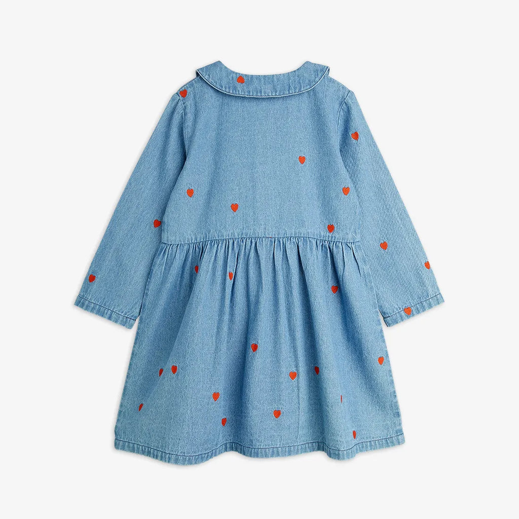 Vestito Jeans leggero cuori ricamati