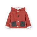 Cardigan ponpon cappuccio