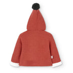 Cardigan ponpon cappuccio