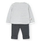 Completo t-shirt manica lunga con stelle e leggings