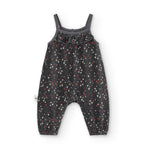 Completo body manica lunga e salopette velluto con stelle