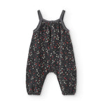 Completo body manica lunga e salopette velluto con stelle