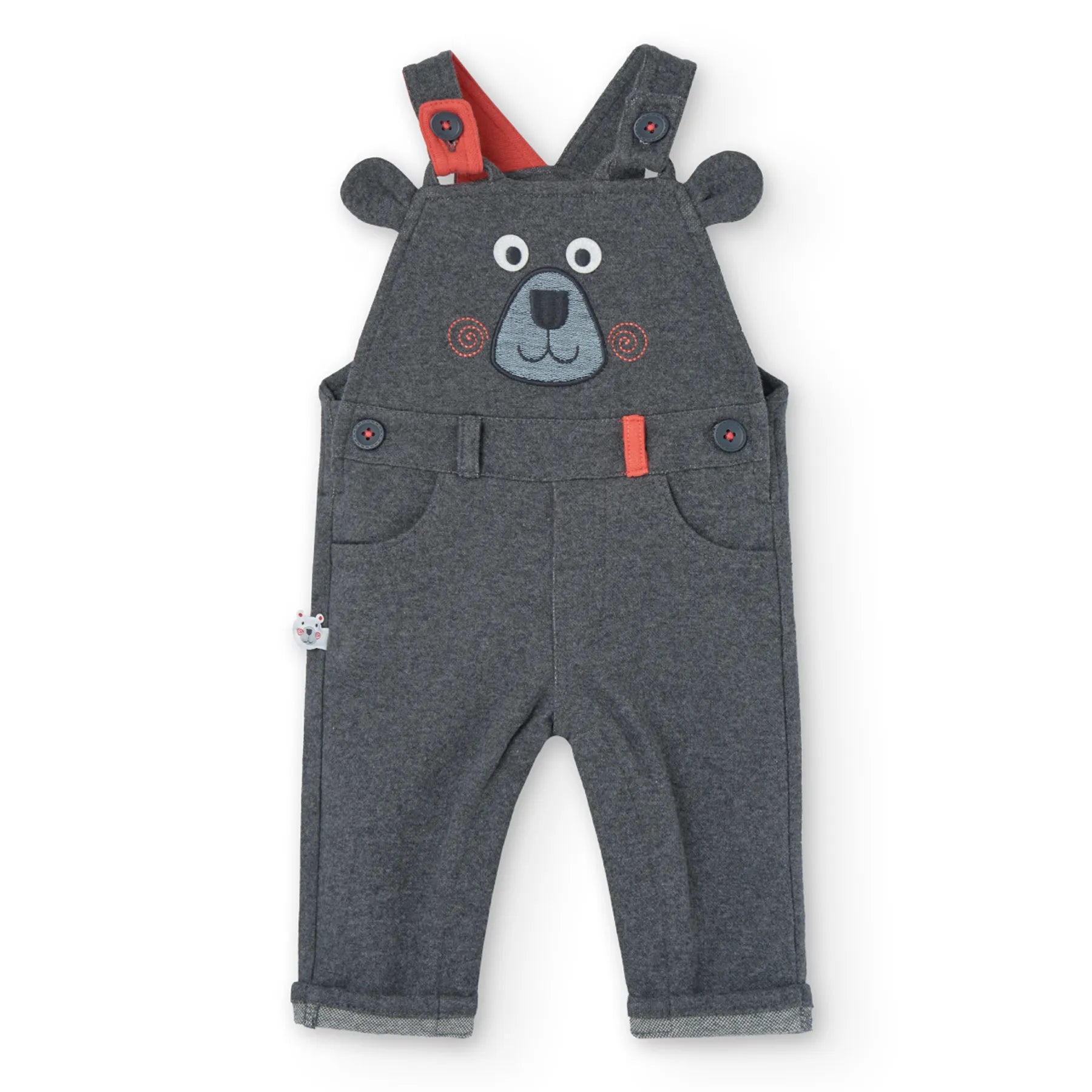 Completo neonato body e salopette orso