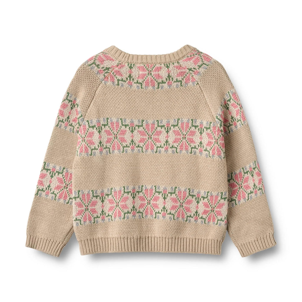 Maglione girocollo jacquard Alberte