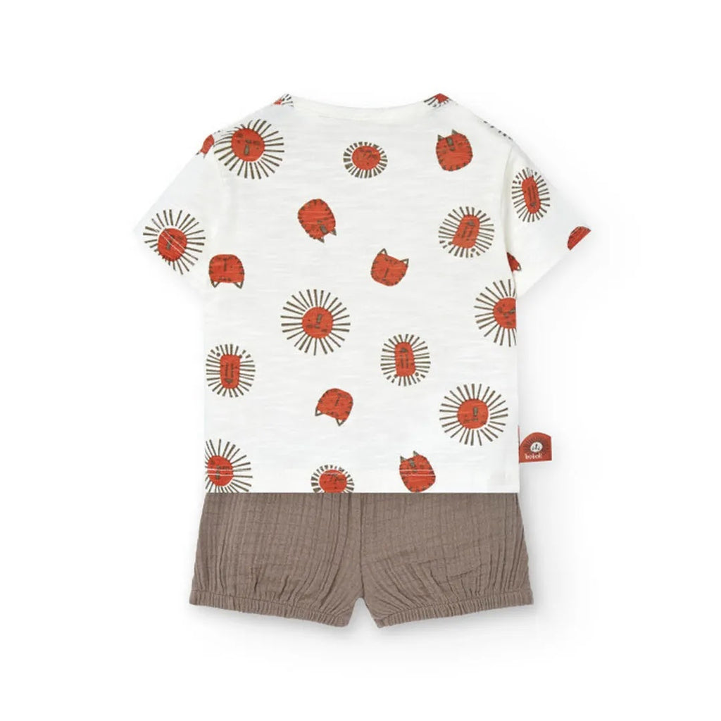 Completo t-shirt mezza manica con taschino e pantaloncino mussola