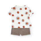 Completo t-shirt mezza manica con taschino e pantaloncino mussola