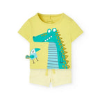 Completo t-shirt mezza manica e pantaloncino coccodrillo