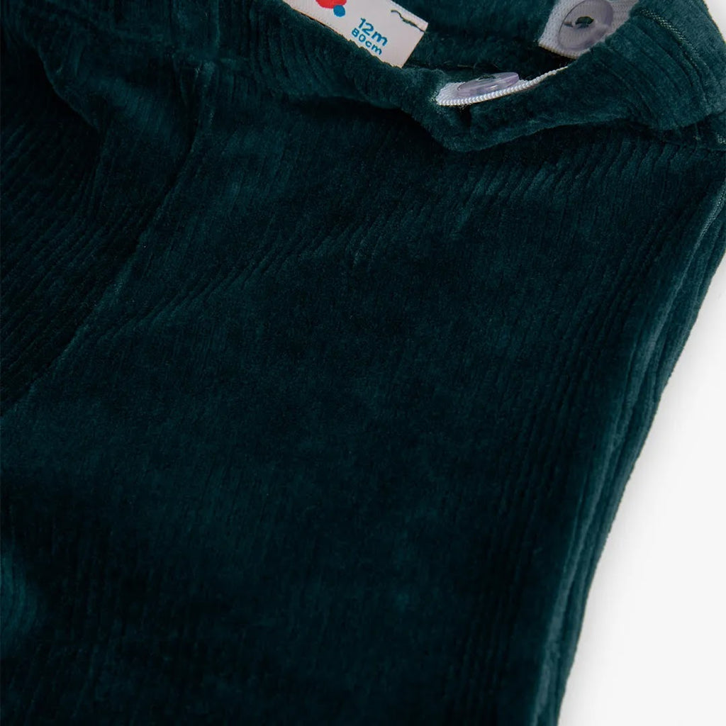 Pantaloni linea dritta velluto a coste verde