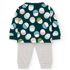 Completo maglia e pantalone neonato gnomi