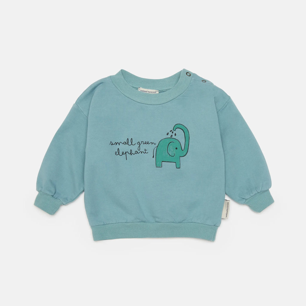 Felpa per bambino con elefante verde