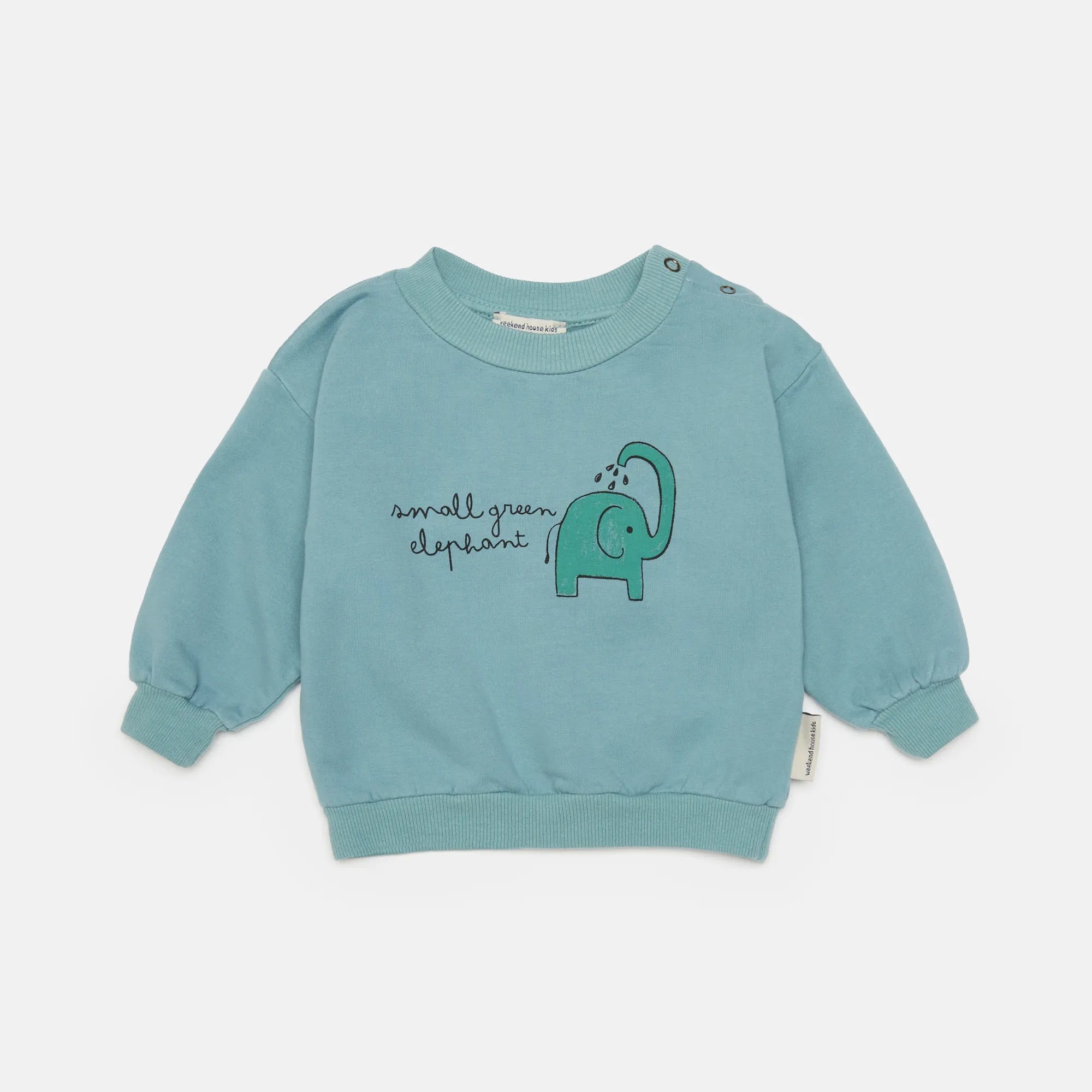Felpa per bambino con elefante verde