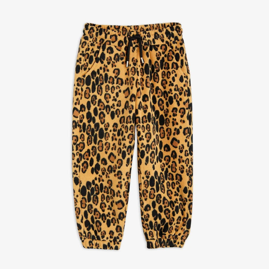 Pantaloni in pile leopardato