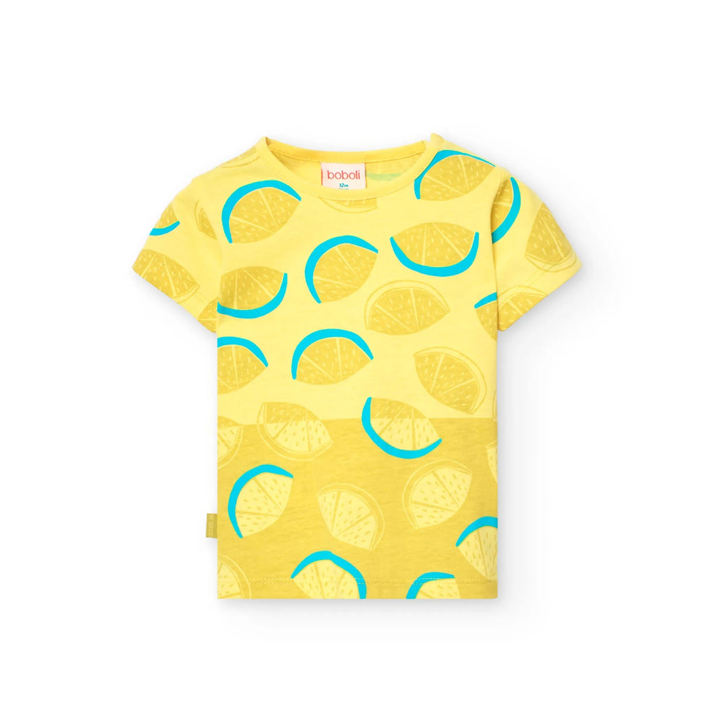 T-shirt mezza manica gialla/rosa/rossa