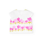 Completo t-shirt e culotte bianco con tulipani