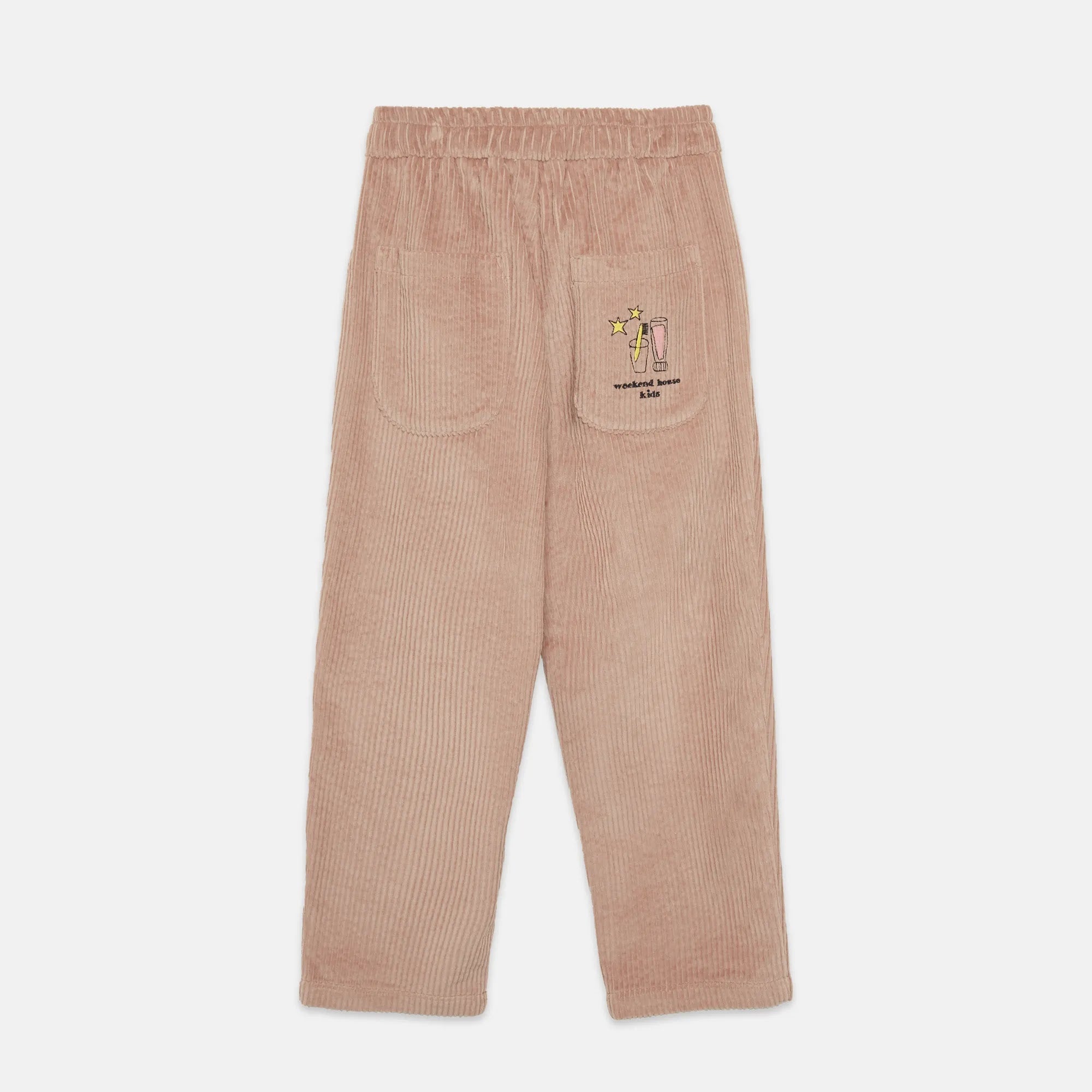 Pantalone carota velluto a coste rosa ‘magic toothbrush’