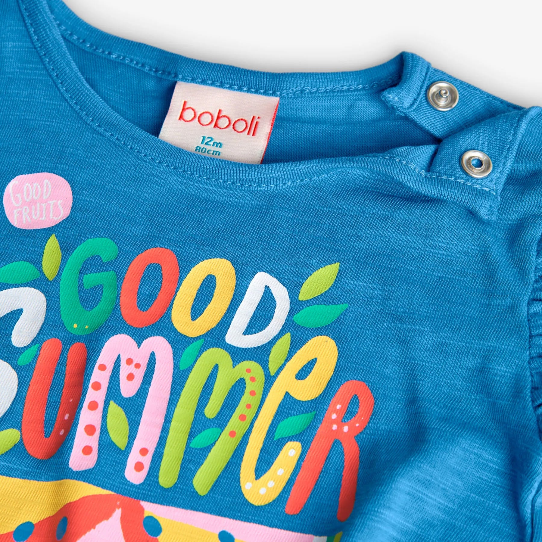 T-shirt mezza manica con nodo good summer indaco
