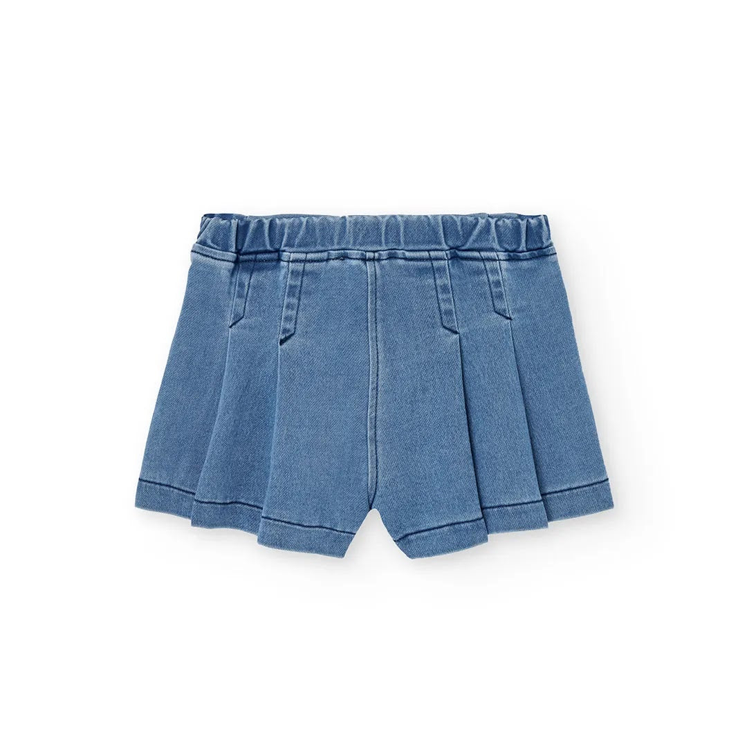 Gonna shorts in jeans bambina